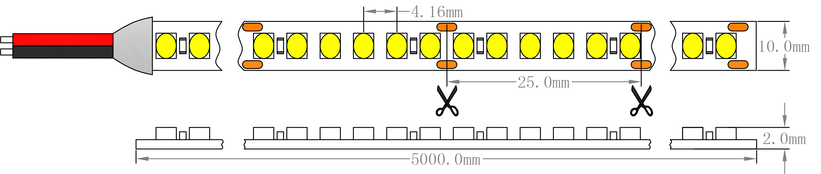 SMD1210-240LEs-24V البعد